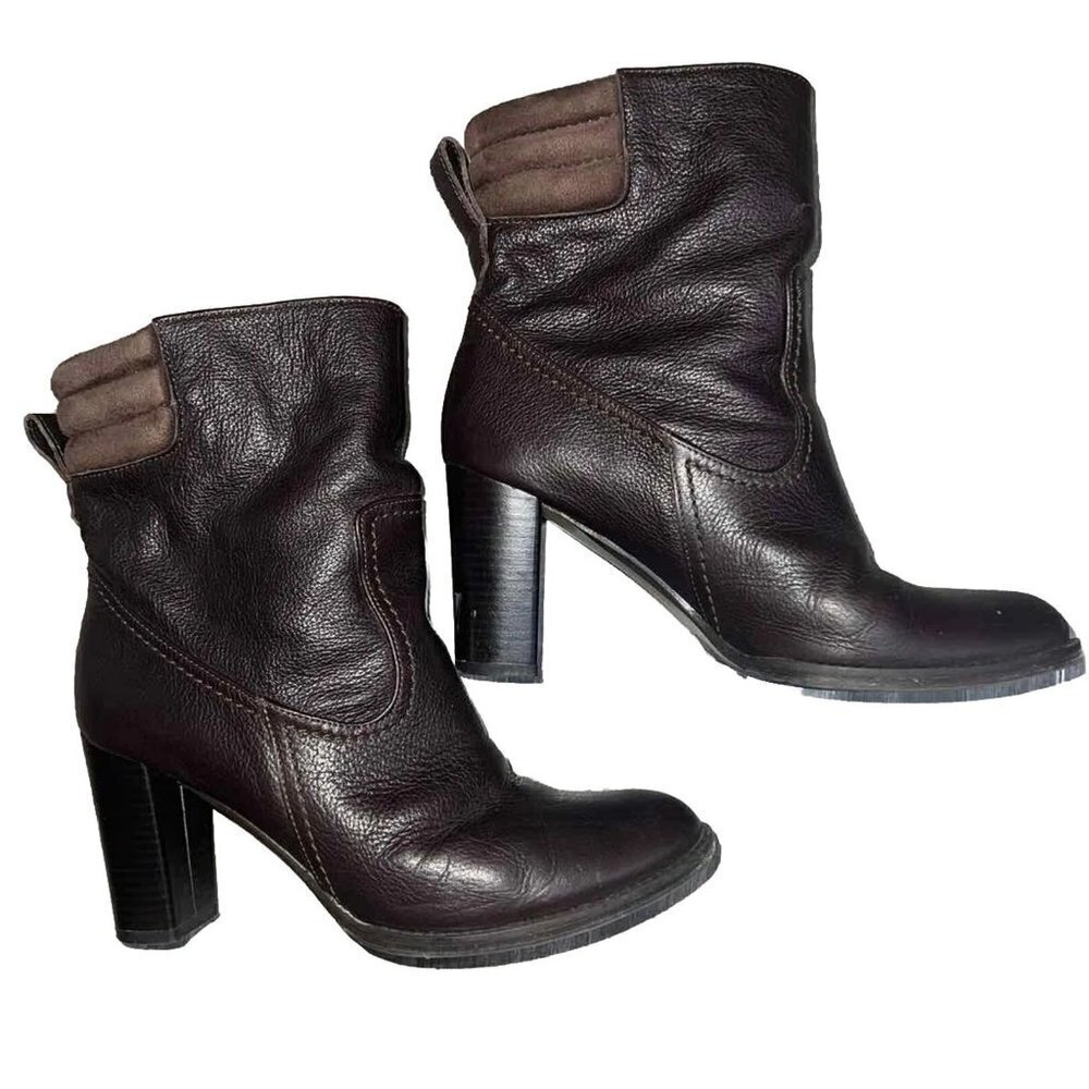 Voltan 1898 Ladies Italian Boots Real Leather Brown Size 37